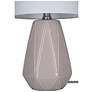 3_Zenith 16.5" High Gray Ceramic Table Lamp more views