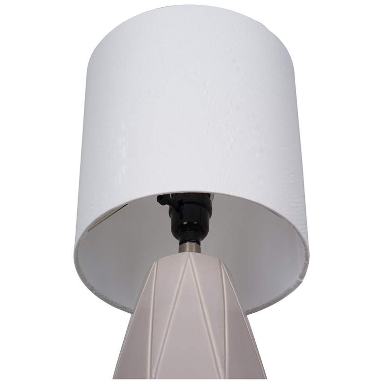 Image 4 Zenith 16.5" High Gray Ceramic Table Lamp more views