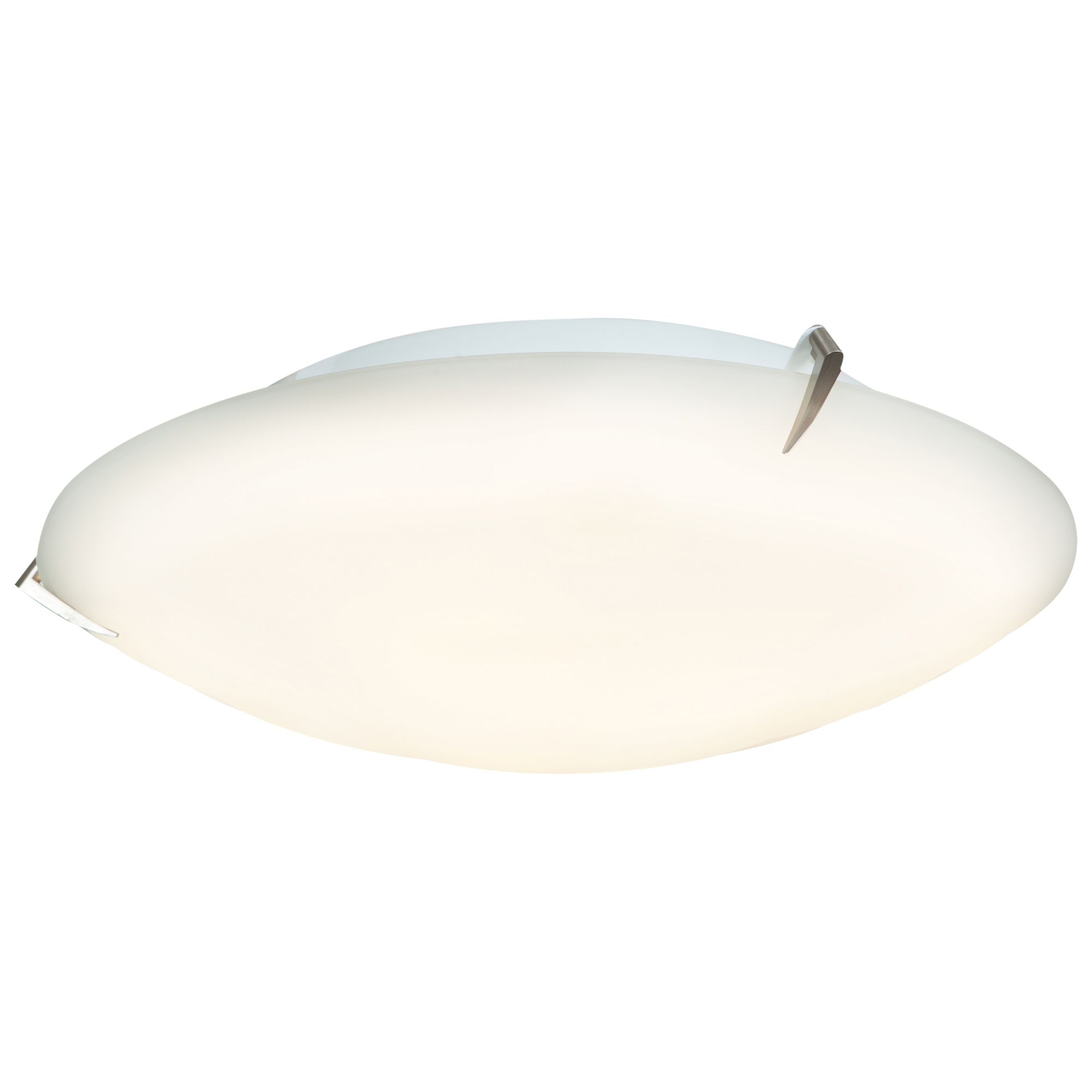 Image 2 Zenon - 16" Dimmable LED Flush Mount - Brushed Steel - Opal more views