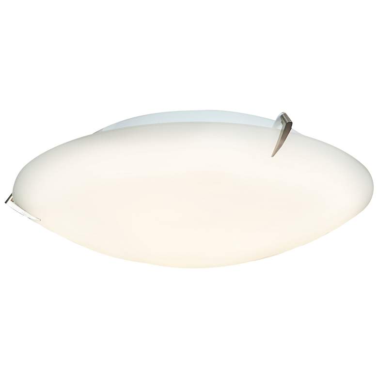 Image 1 Zenon 16" Wide Brushed Steel Round Ceiling Light