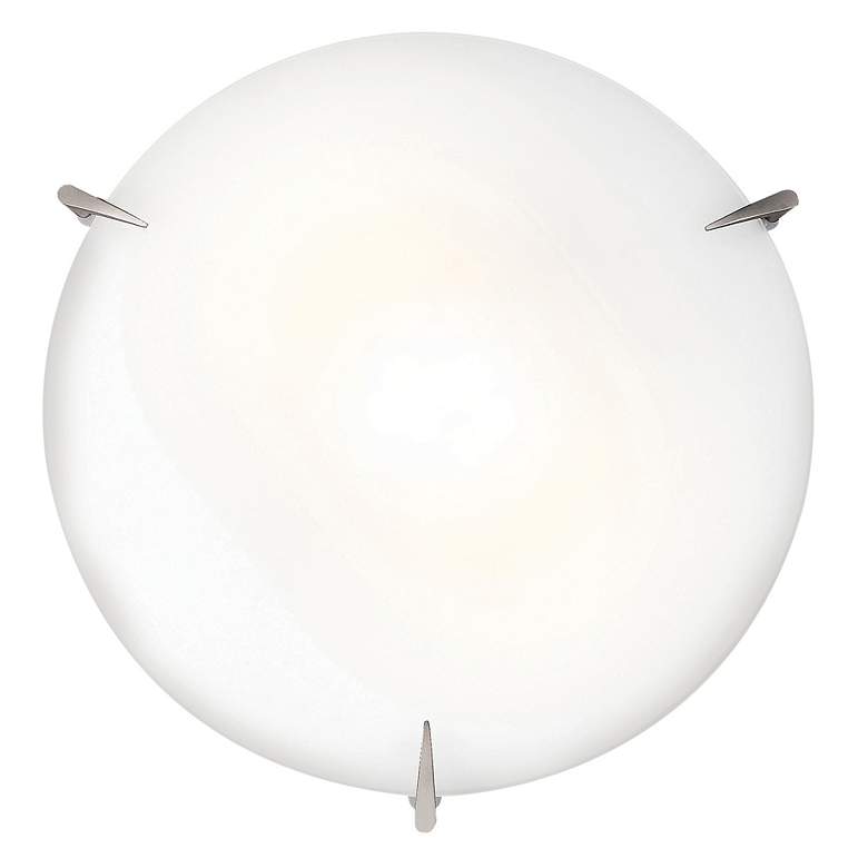 Image 2 Zenon 16" Wide Brushed Steel Round Ceiling Light more views