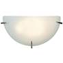 Zenon Dimmable LED Wall Sconce - Brushed Steel Finish - Opal Glass Diffuser