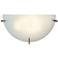Zenon Dimmable LED Wall Sconce - Brushed Steel Finish - Opal Glass Diffuser