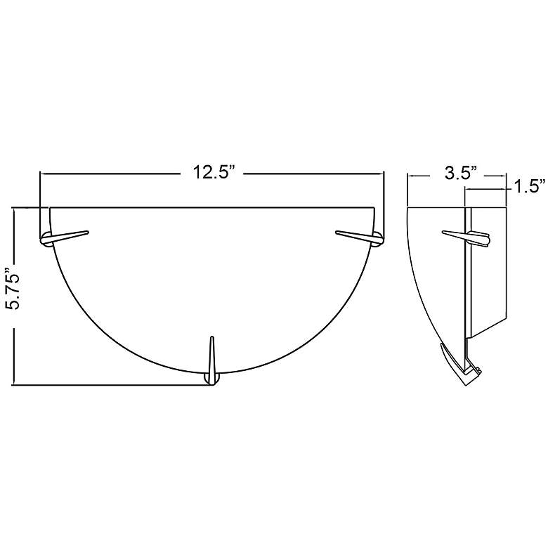 Image 2 Zenon Dimmable LED Wall Sconce - Brushed Steel Finish - Opal Glass Diffuser more views