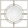 Zenon Metallic Silver Leaf 39 1/2" Square Wall Mirror