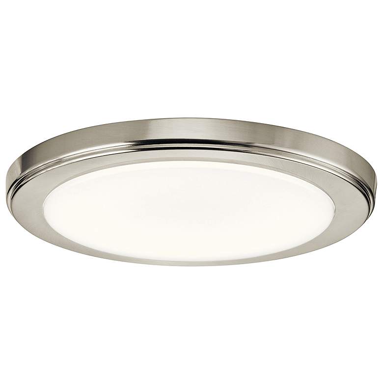 Image 2 Zeo 10" Wide Round Brushed Nickel 4000K LED Ceiling Light