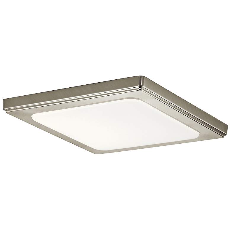 Image 1 Zeo 10" Wide Square Brushed Nickel 4000K LED Ceiling Light