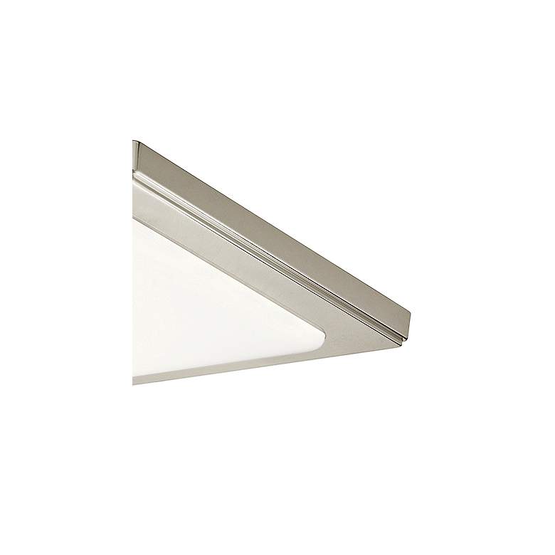 Image 3 Zeo 13" Wide Square Brushed Nickel 3000K LED Ceiling Light more views