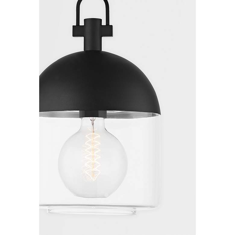 Image 3 Zephyr 15" High Textured Black Outdoor Hanging Light more views