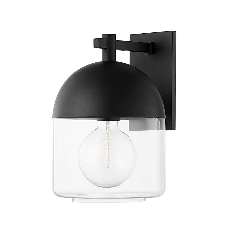 Image 1 Zephyr 15" High Textured Black Outdoor Wall Light