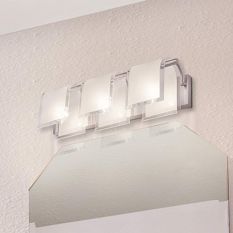 Image 2 Zephyr 23" Wide Brushed Nickel 3-Light Bath Light