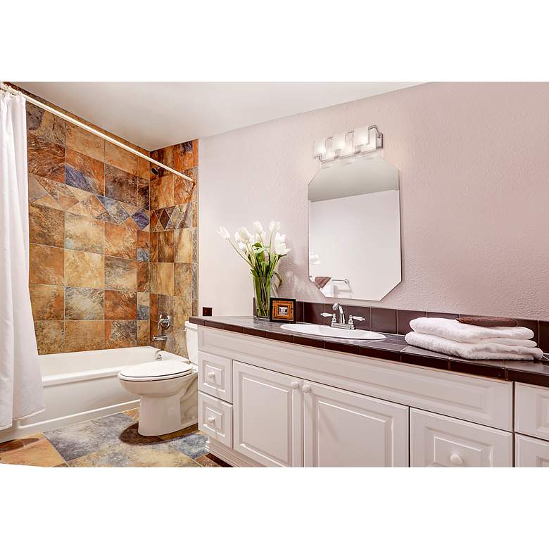 Image 6 Zephyr 23" Wide Brushed Nickel 3-Light Bath Light more views
