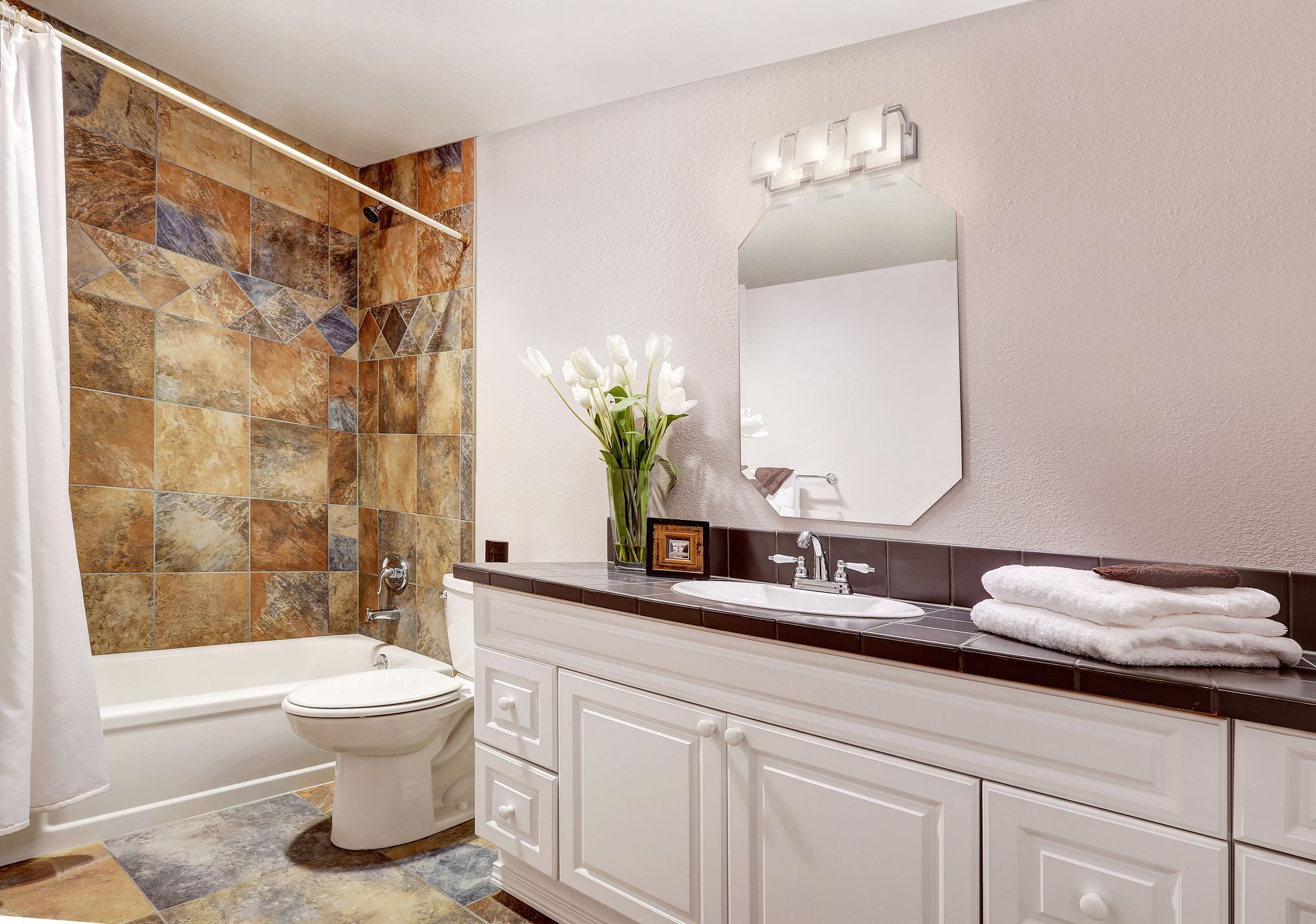 Zephyr 23" Wide Brushed Nickel 3-Light Bath Light in scene