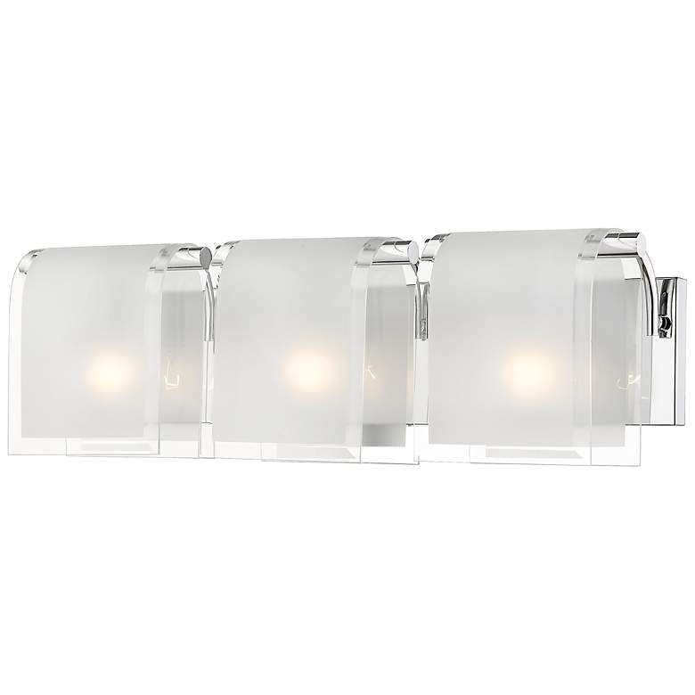 Image 3 Zephyr 23" Wide Chrome 3-Light Bath Light