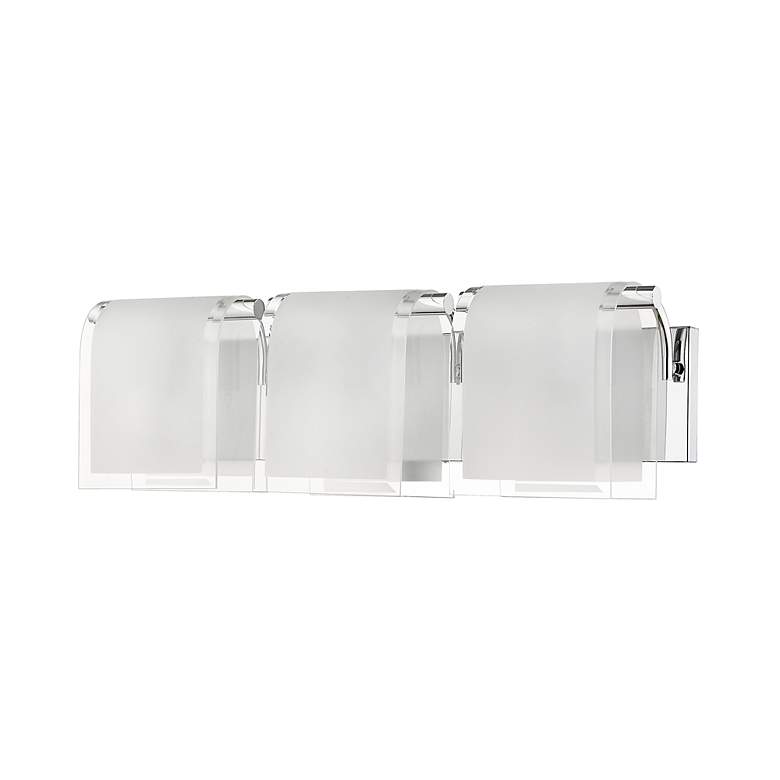 Image 3 Zephyr 23 inch Wide Chrome 3-Light Bath Light more views