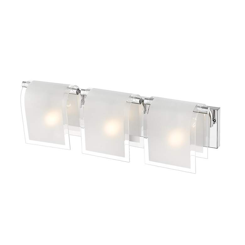 Image 4 Zephyr 23 inch Wide Chrome 3-Light Bath Light more views