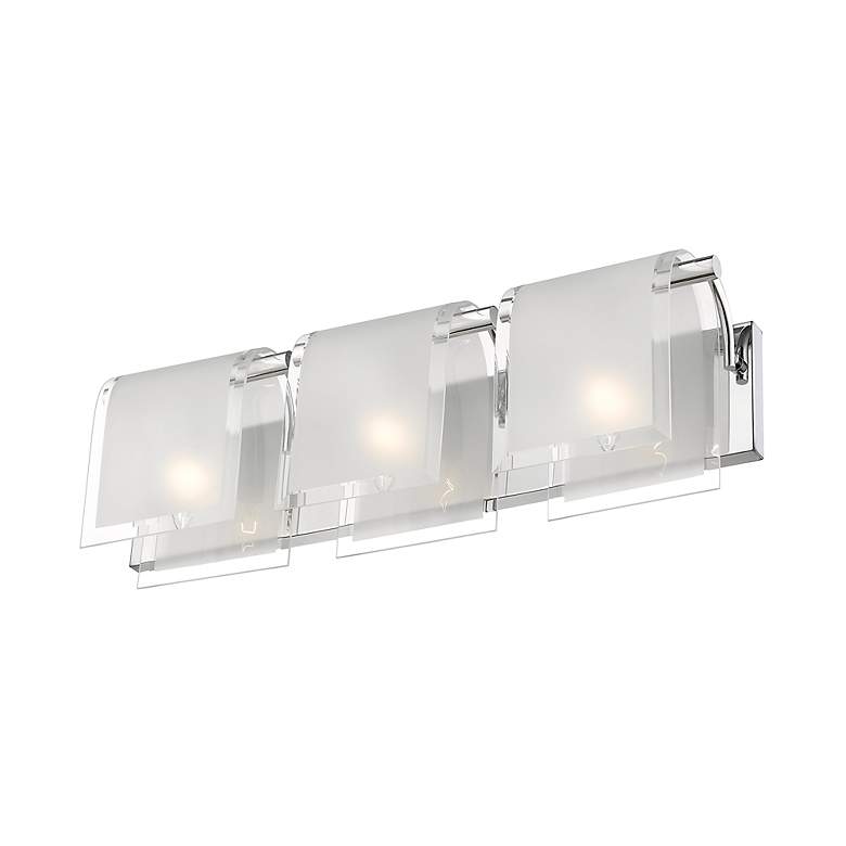 Image 5 Zephyr 23 inch Wide Chrome 3-Light Bath Light more views