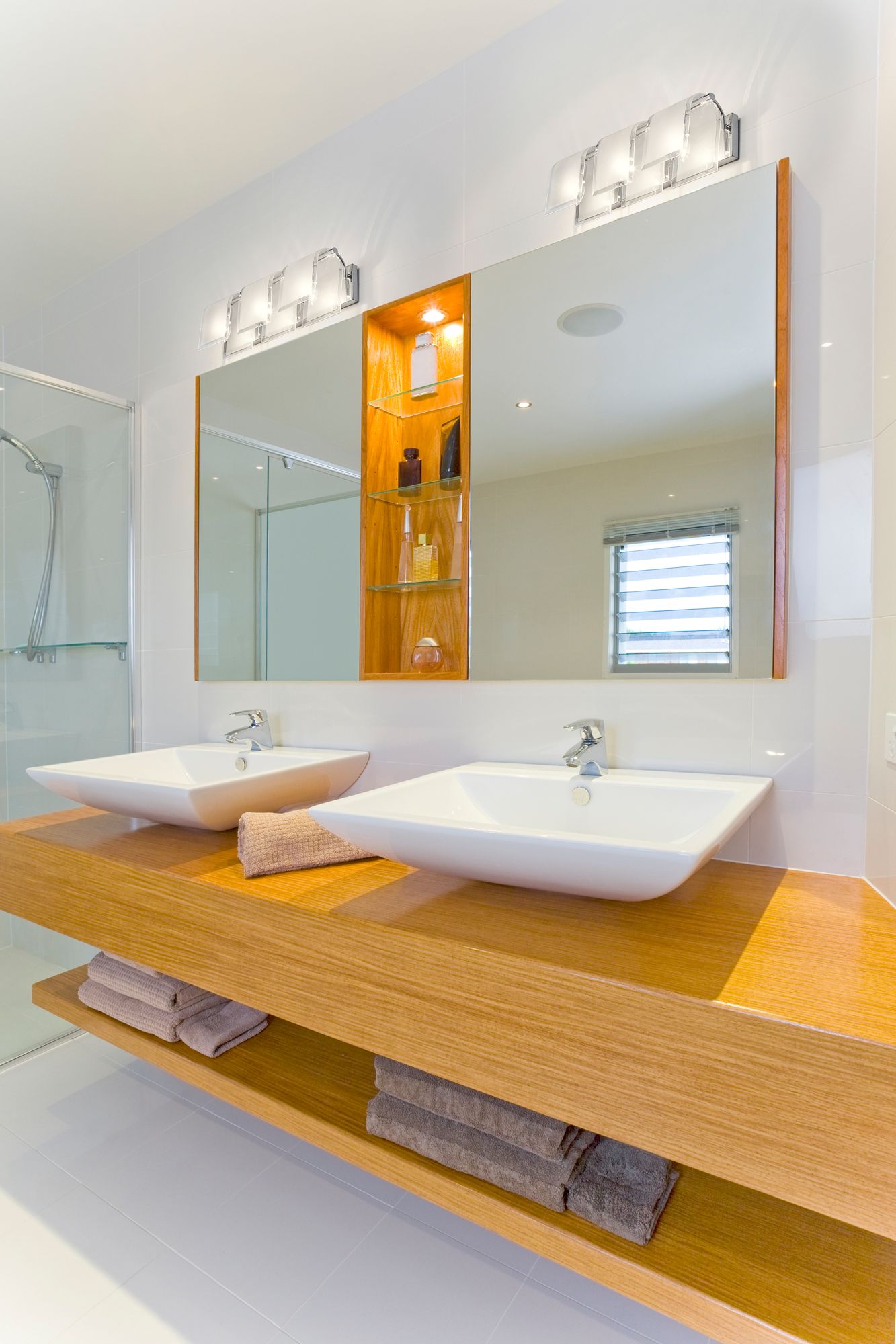 Zephyr 23" Wide Chrome 3-Light Bath Light in scene