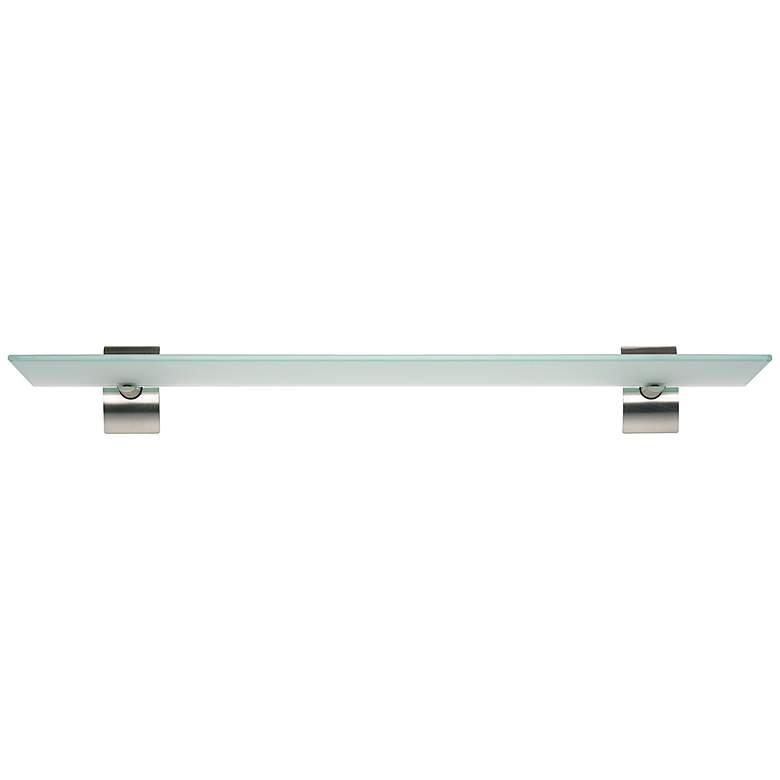 Image 1 Zephyr 25 inch Wide Stainless Steel and Glass Bath Shelf