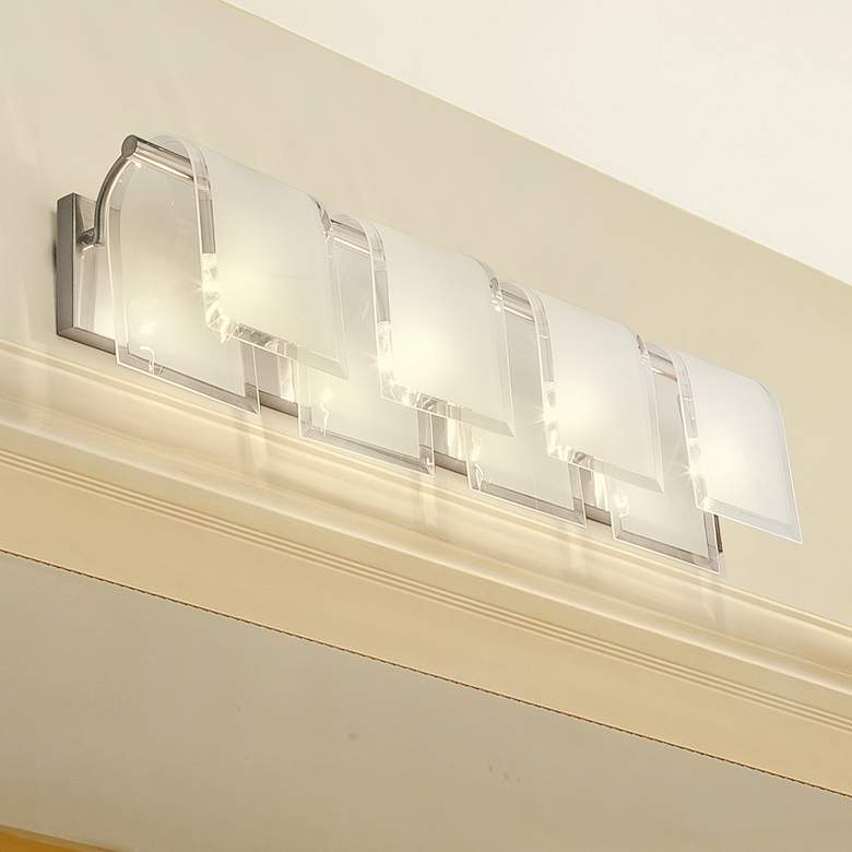 Image 2 Zephyr 30 3/4" Wide Brushed Nickel 4-Light Bath Light