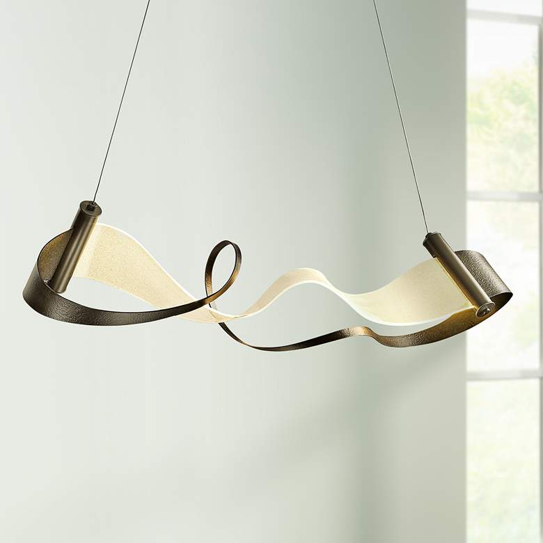 Image 1 Zephyr 38 1/2" Wide Smoke LED Kitchen Island Light Pendant