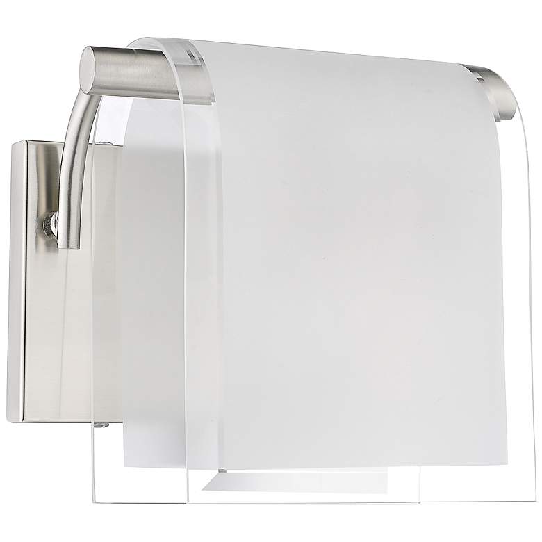 Image 2 Zephyr 7 inch High Brushed Nickel Wall Sconce
