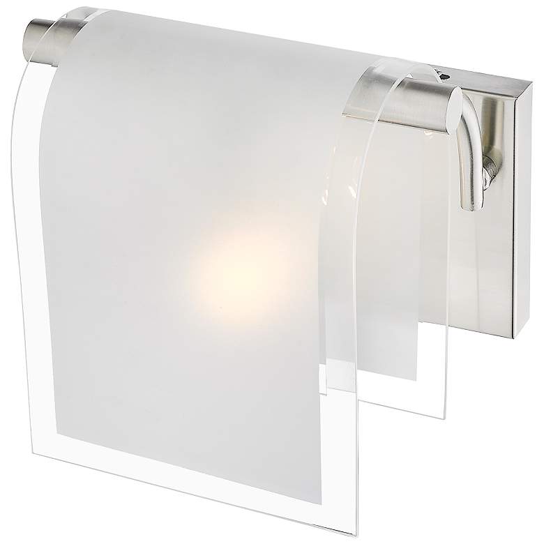 Image 4 Zephyr 7" High Brushed Nickel Wall Sconce more views