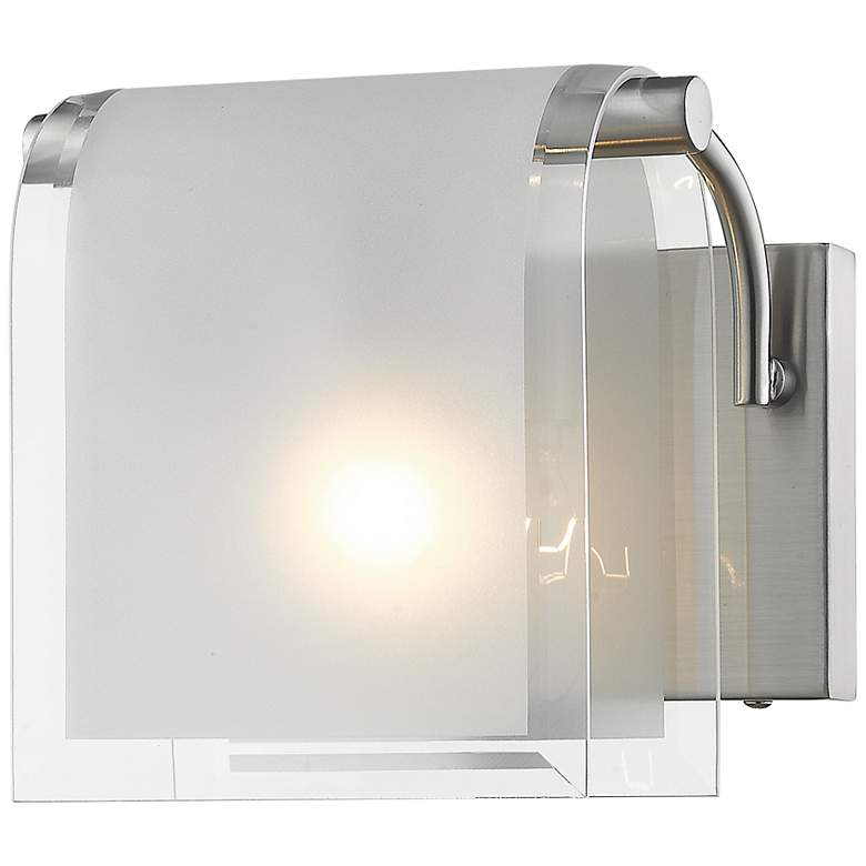 Image 5 Zephyr 7" High Brushed Nickel Wall Sconce more views