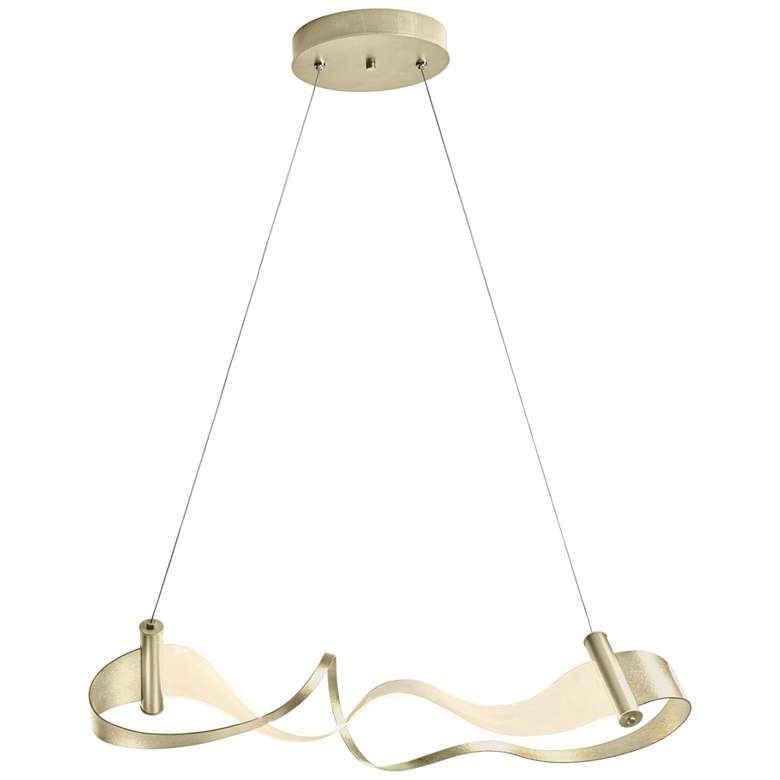 Image 1 Zephyr LED Pendant - Modern Brass Finish - Standard Height