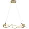 Zephyr LED Pendant - Soft Gold Finish - Standard Height