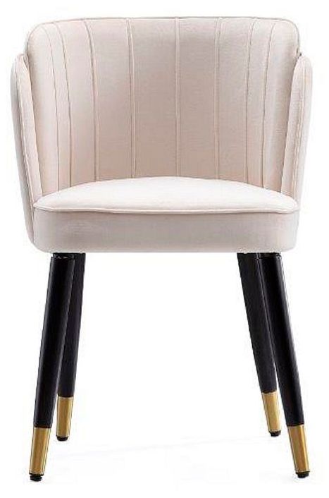 Image 4 Zephyr Velvet Dining Chair in Cream more views