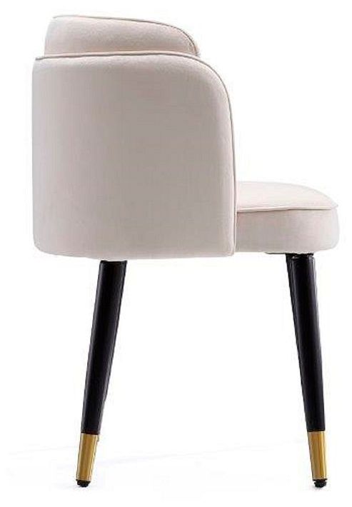 Image 5 Zephyr Velvet Dining Chair in Cream more views