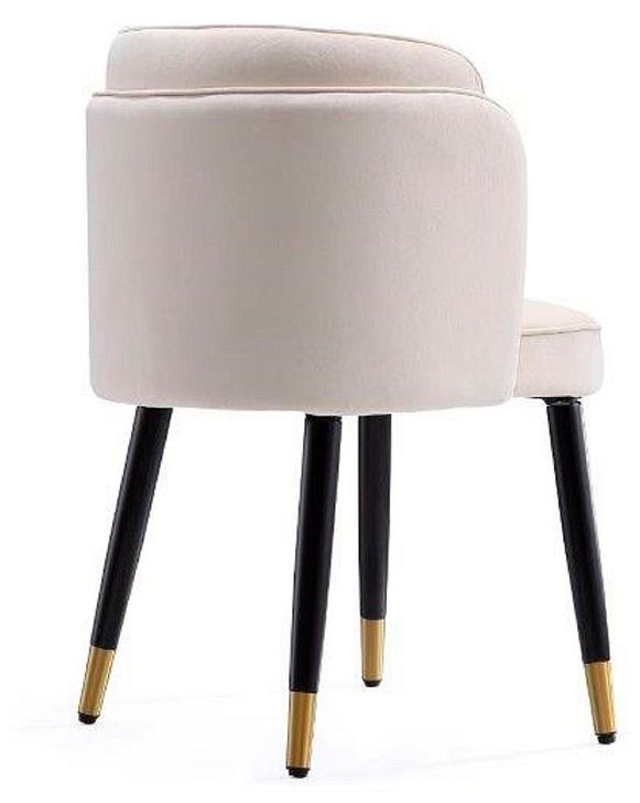 Image 6 Zephyr Velvet Dining Chair in Cream more views