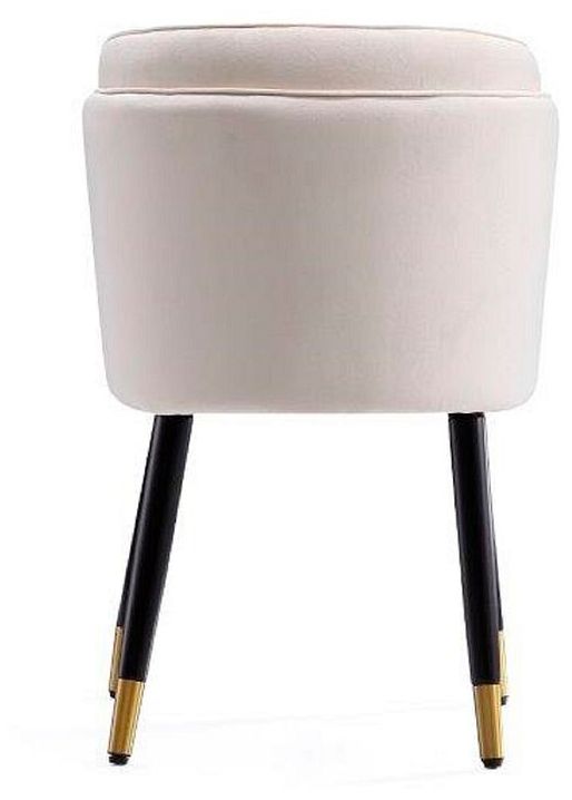 Image 7 Zephyr Velvet Dining Chair in Cream more views