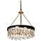 Zephyrine 16" Wide Brass and Crystal 4-Light Chandelier