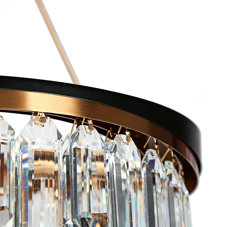 Image 5 Zephyrine 16" Wide Brass and Crystal 4-Light Chandelier more views