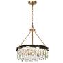 6_Zephyrine 16" Wide Brass and Crystal 4-Light Chandelier more views