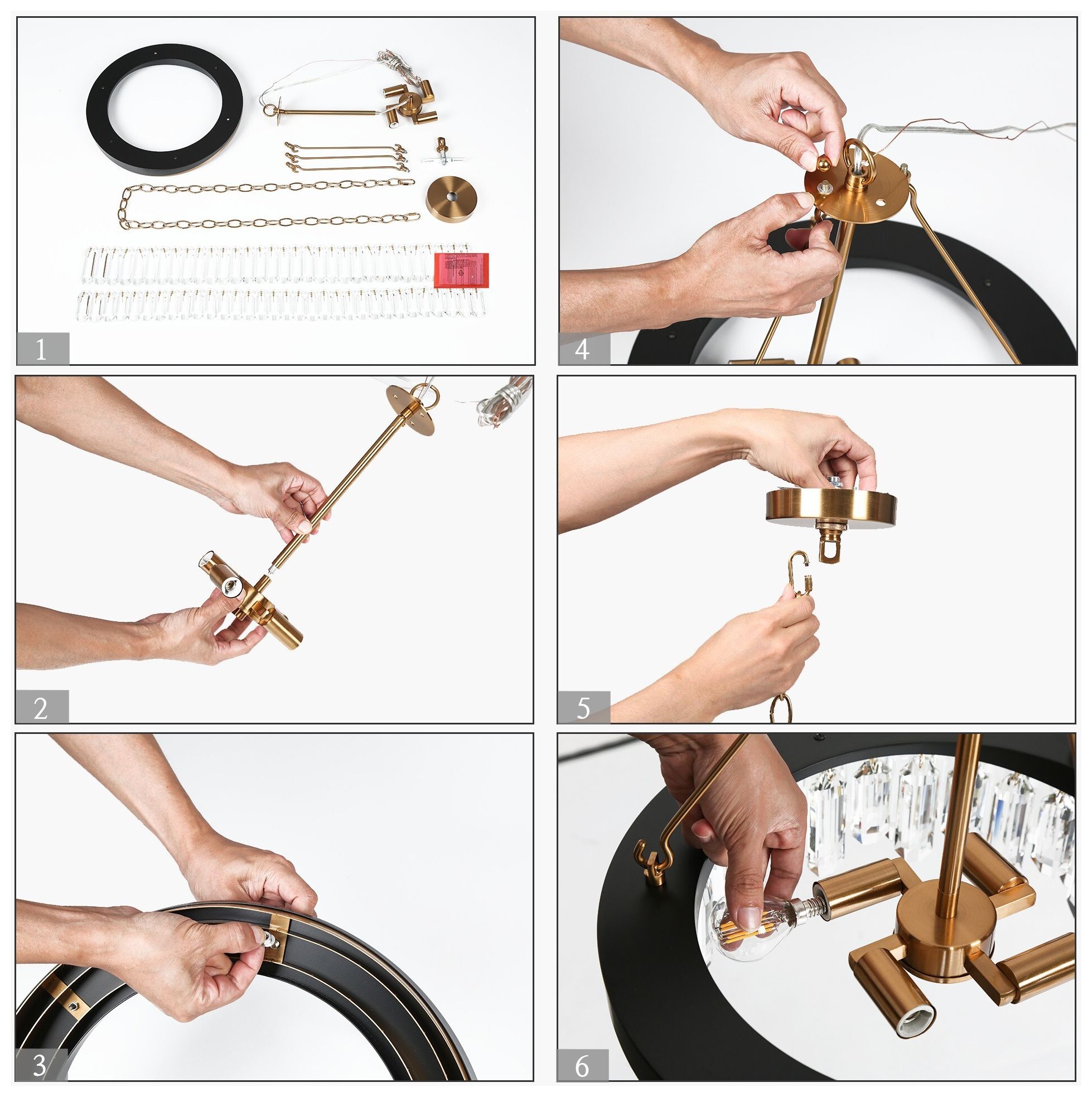 Zephyrine 16" Wide Brass and Crystal 4-Light Chandelier