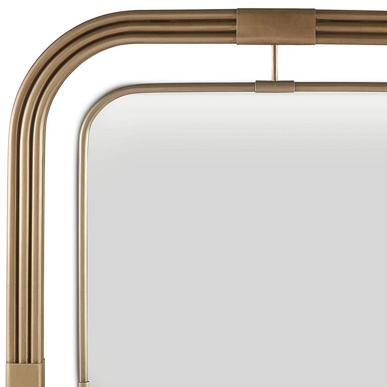 Image 3 Zerbot Aged Brass 28 1/4 inch x 42 1/4 inch Rectangular Wall Mirror more views