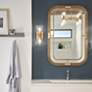 6_Zerbot Aged Brass 28 1/4" x 42 1/4" Rectangular Wall Mirror more views