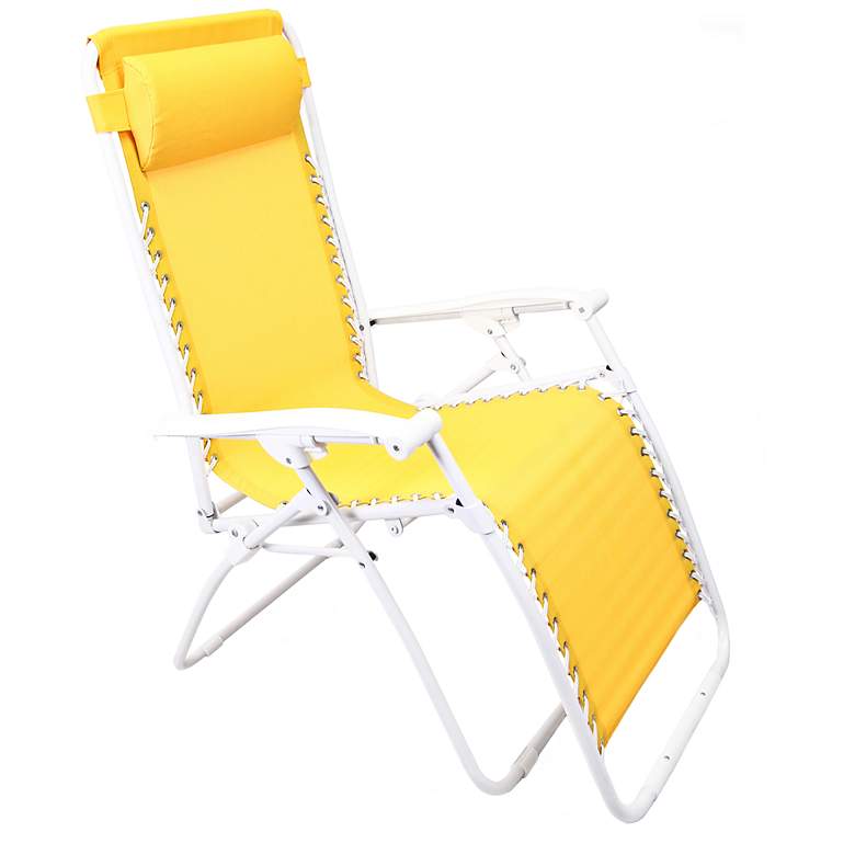 Image 1 Zero Gravity Yellow Outdoor Chaise Lounge