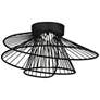 1_Zeta 1-Light 20" Wide Black Flush Mount