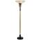 Zeus Bronze and Brass Luxe Torchiere Floor Lamp