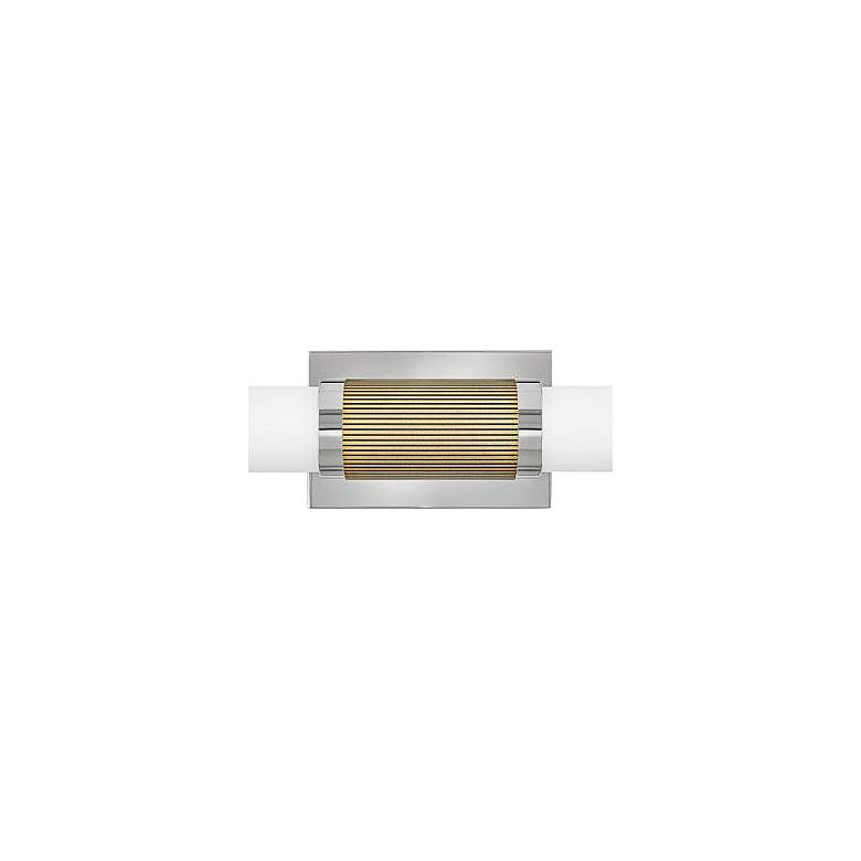 Image 2 Zevi 29" Wide Polished Nickel Brass 2-Light LED Bath Light more views