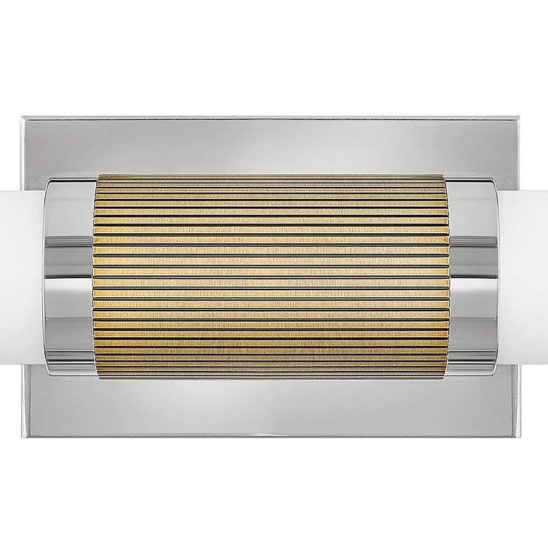 Image 4 Zevi 29" Wide Polished Nickel Brass 2-Light LED Bath Light more views