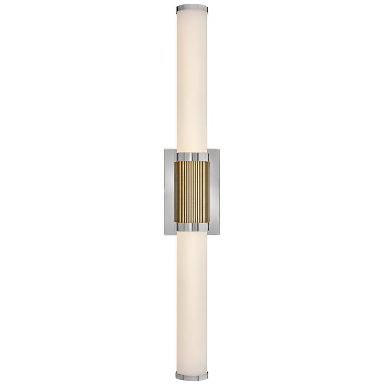 Image 6 Zevi 29" Wide Polished Nickel Brass 2-Light LED Bath Light more views