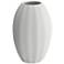 Zig Zag 10 3/4" High Matte White Porcelain Decorative Vase