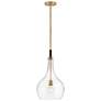 Ziggy 12" Wide Brass and Clear Glass Mini Pendant by Hinkley Lighting