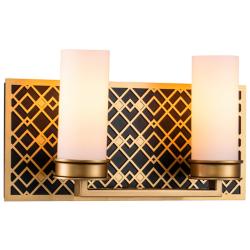 Ziggy 2 Lt Bath Bar in Laquered Gold