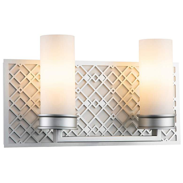 Image 1 Ziggy 2 Lt Bath Bar in Laquered Silver